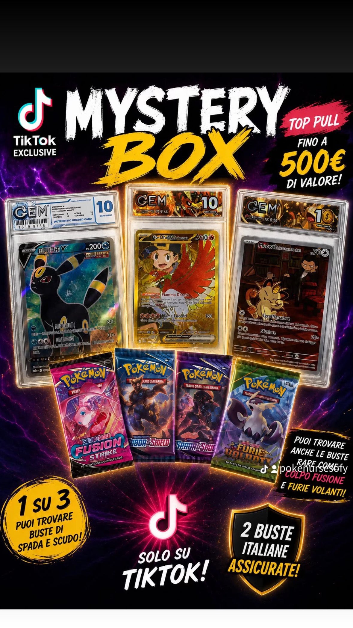 Mystery box 2 pack ITA guaranteed 1/3 Sword and Shield