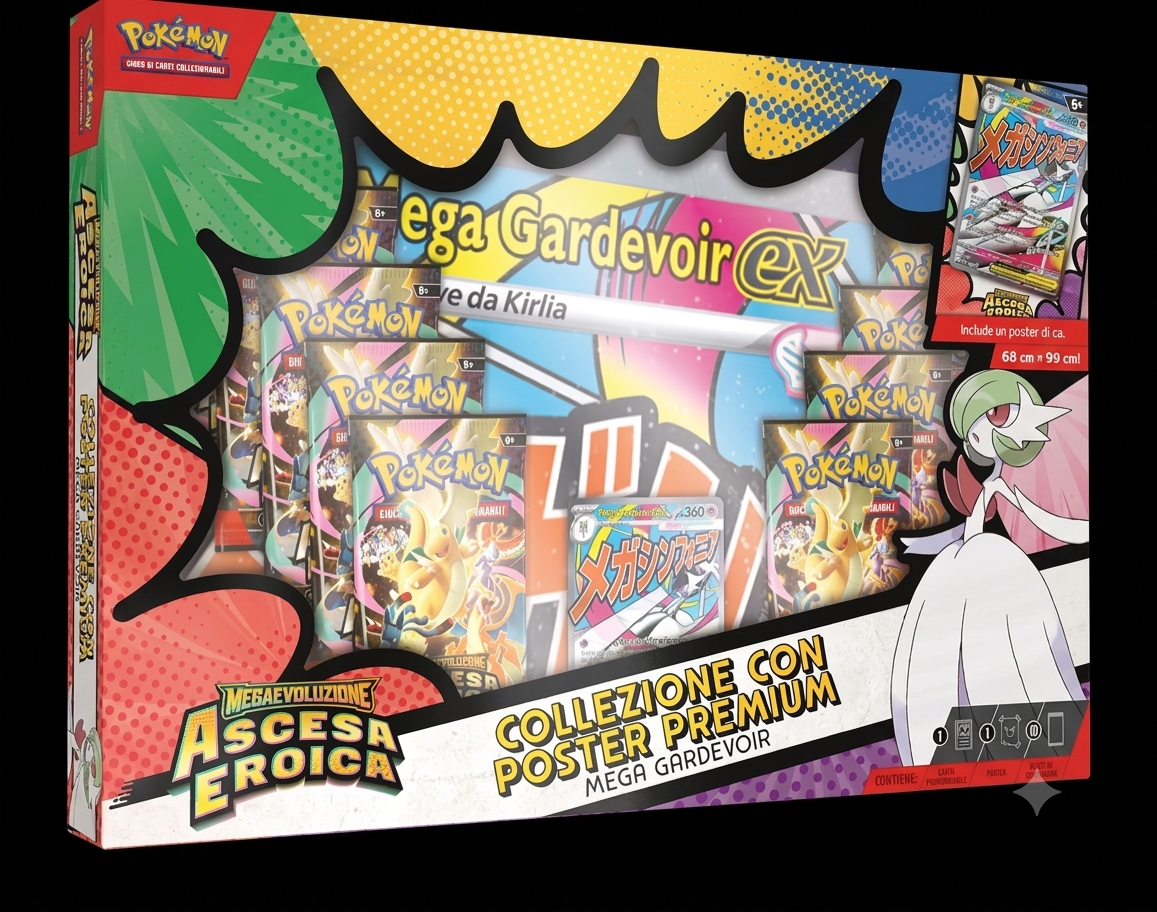 Collezione con Poster Premium Ascesa Eroica - Mega Gardevoir ex ITA