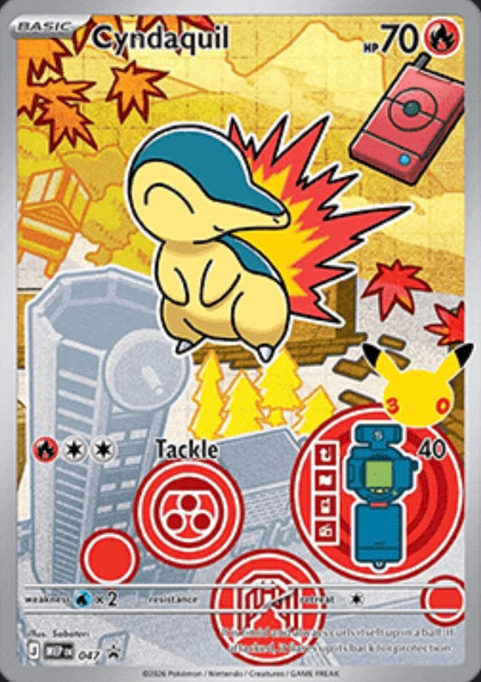 Cyndaquil MEP 047 – Pokémon 30^ anniversario primi compagni d’avventura serie 2 Promo ITA