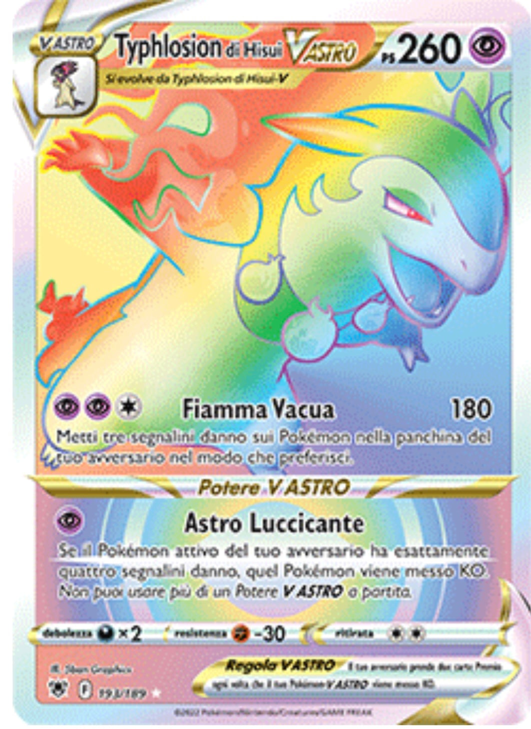Typhlosion di Hisui V ASTRO - 193/189 - Astri Lucenti ITA
