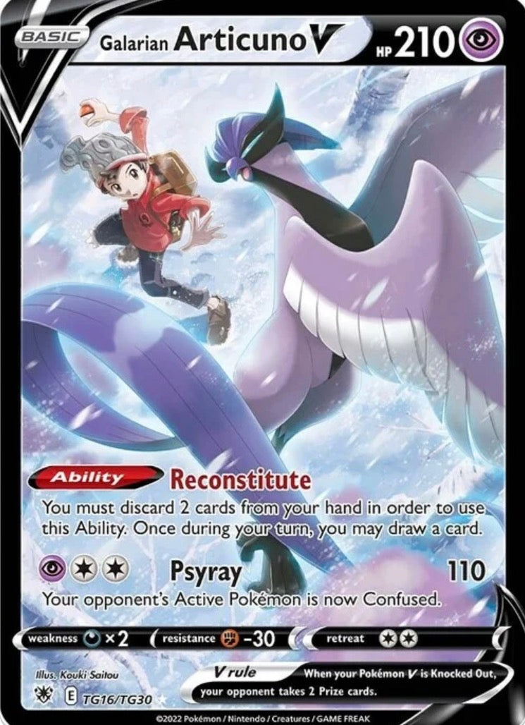 Galarian Articuno V TG16/TG30 – Lucentezza Siderale  ITA Trainer Gallery