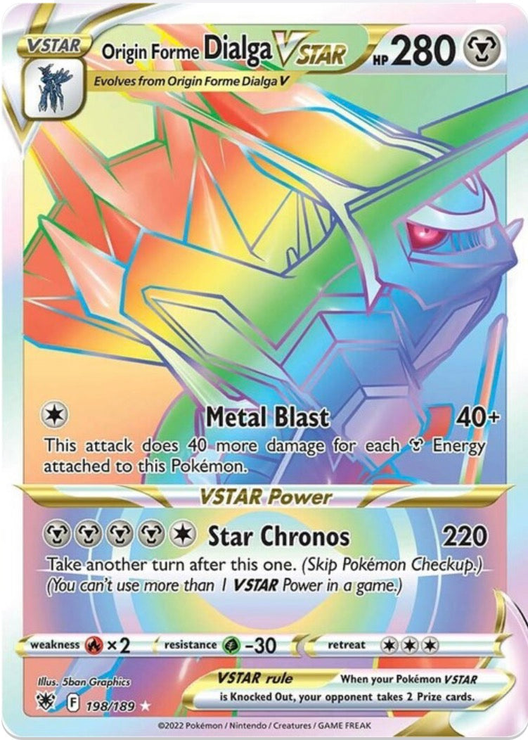 Origin Forme Dialga VSTAR 198/189 – Lucentezza Siderale ITA Rainbow Rare