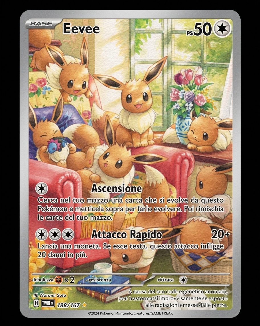 Eevee 188/167 Illustrazione Rara ITA