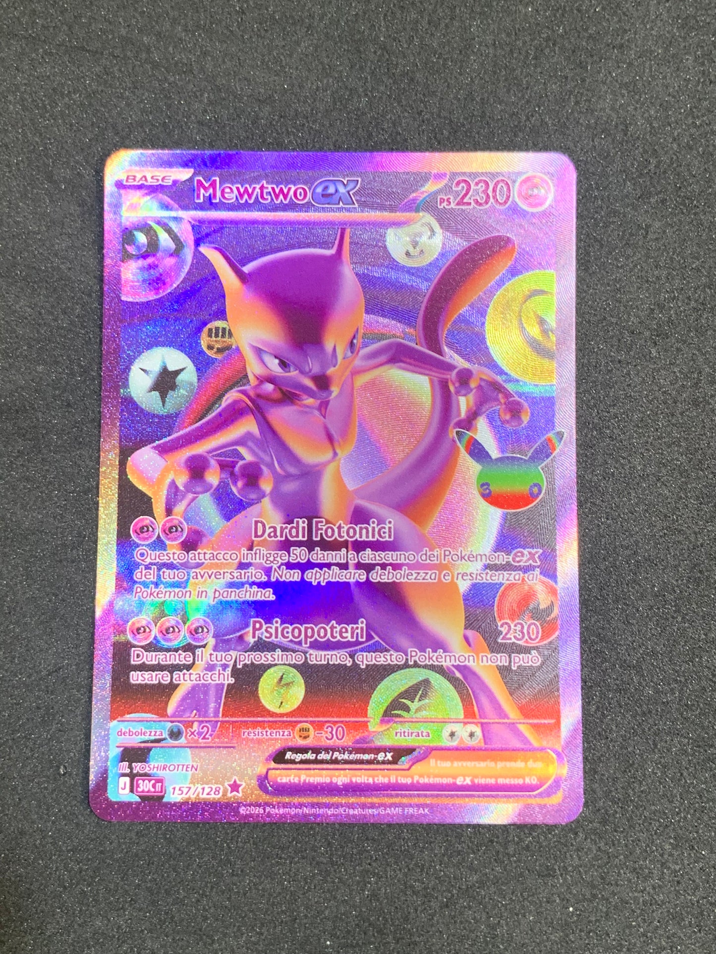 Mewtwo EX FUR 157/128 30° Anniversario - Near Mint